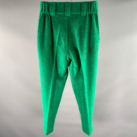 ORTTU Size 30 Green Tweed Acrylic Blend Tapered Pants
