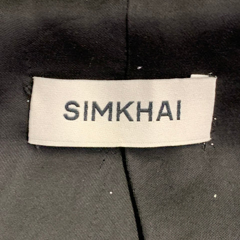 JONATHAN SIMKHAI Size M Black Silver Glittered Cropped Jacket Blazer