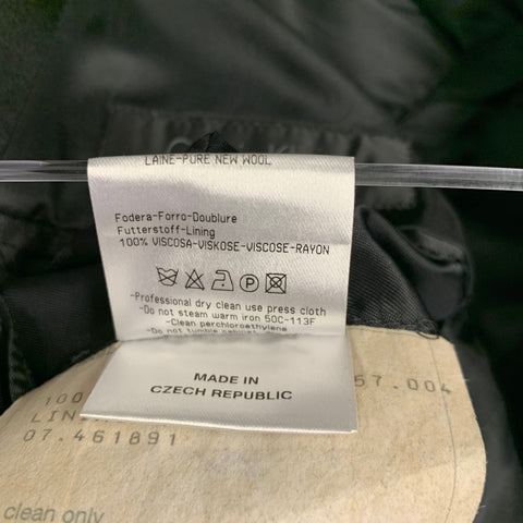 CALVIN KLEIN COLLECTION Taille 36 Manteau de sport à revers en laine noire