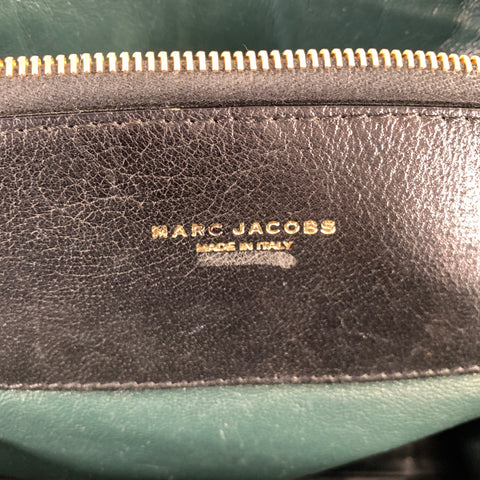 MARC JACOBS Black Brown Leather Satchel top Handles Handbag