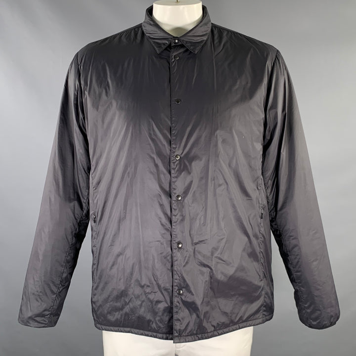 NORSE PROJECTS Size XL Black Solid Polyamide Shirt Jacket Jacket
