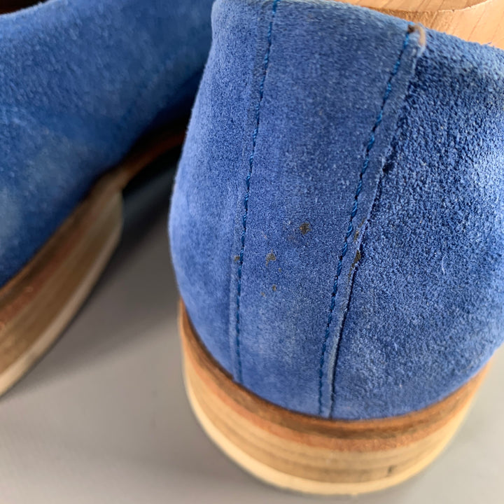 JOHN FLUEVOG Size 11 Blue Tan Suede Derby Lace-Up Shoes