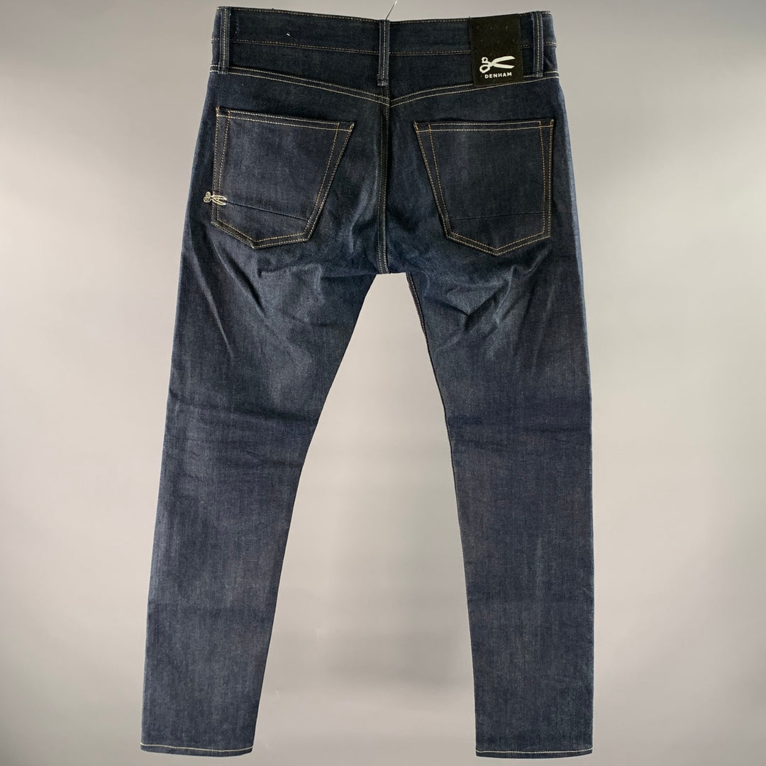 DENHAM Size 34 Blue Cotton Selvedge Casual Pants
