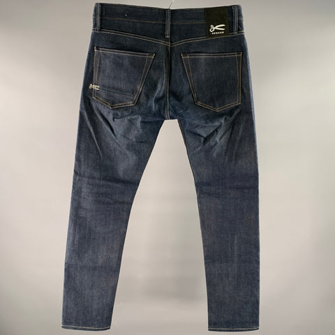 DENHAM Size 34 Blue Cotton Selvedge Casual Pants