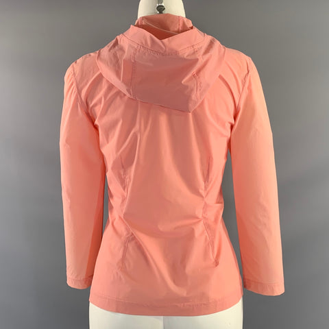 PRADA Size S Pink Peach Nylon Blend Windbreaker Jacket