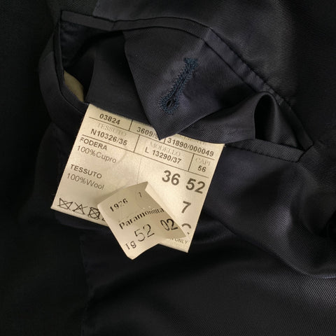 CANALI Chest Size 42 Navy Solid Wool Notch Lapel 36 29 Suit