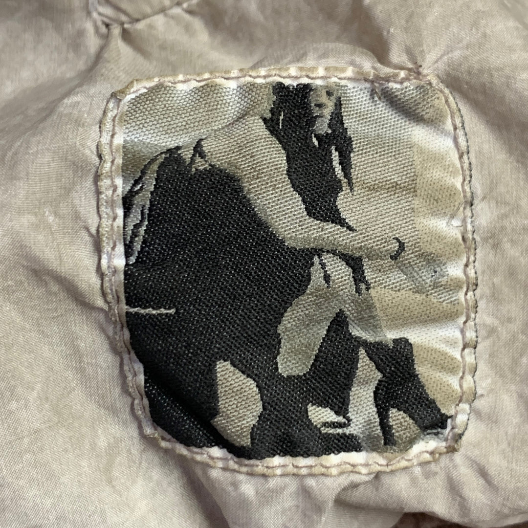 DRKSHDW Size L Brown Taupe Cotton Velvet Trucker Jacket