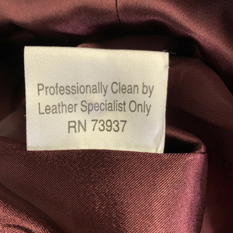 JOHN CARLISLE Size S Red Leather Solid Button Down Jacket