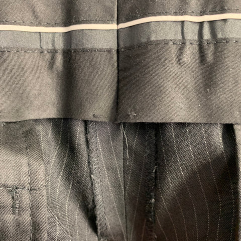 THEORY Size 42 Wellfleet Black Grey Pinstripe Wool Blend Single Breasted Suit