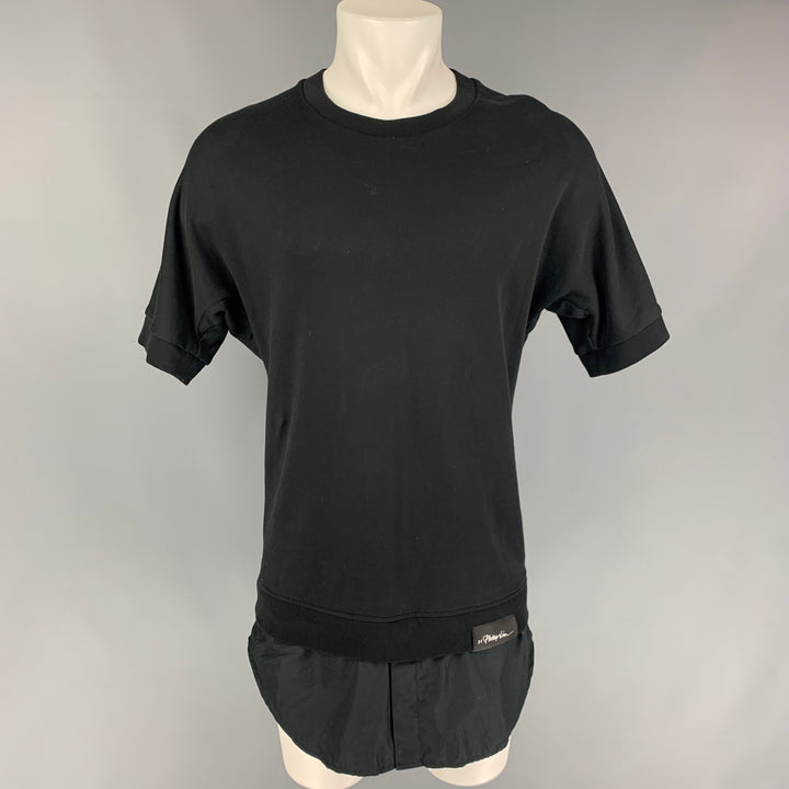 3.1 PHILLIP LIM Size S Black Cotton Long Sweatshirt