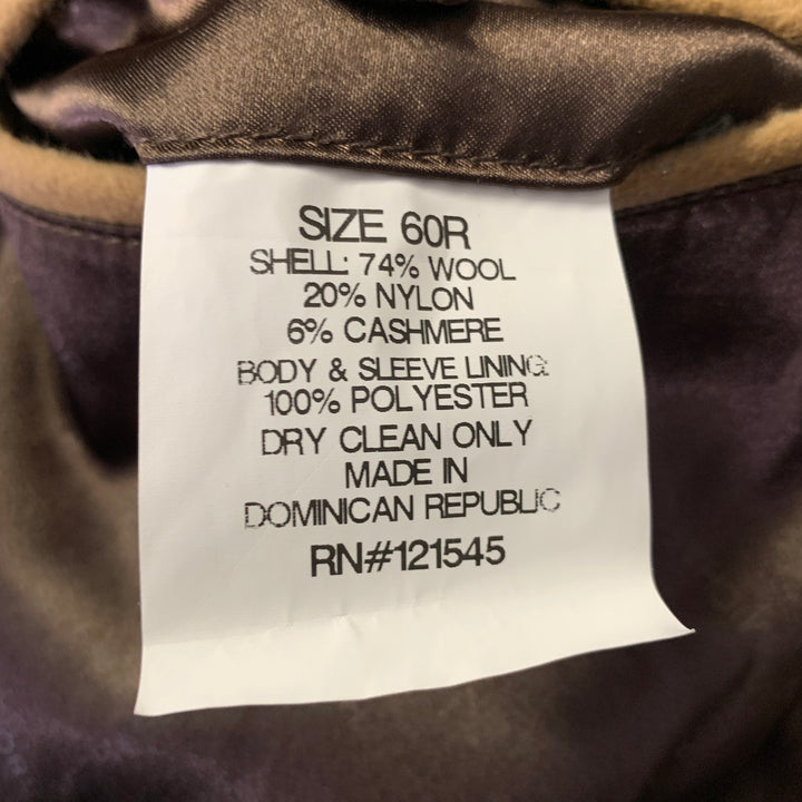 MICHAEL KORS Size XXXL Camel Wool Blend Notch Lapel Coat