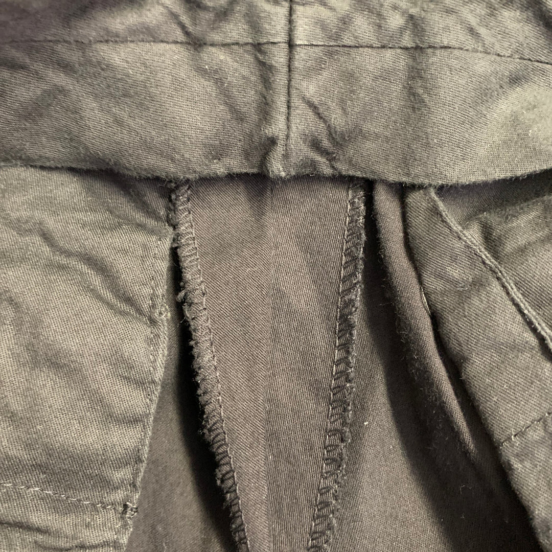 JOHN BARTLETT Size 30 Black Cotton Blend Belted Harness Casual Pants