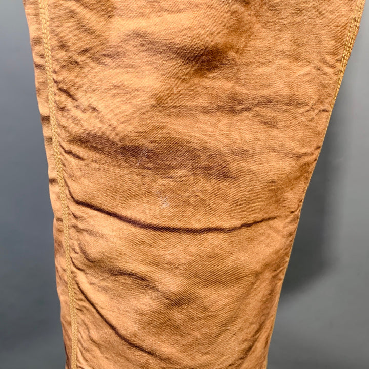 JUNYA WATANABE x CARHARTT 2023 Size S Brown Marble Print Cotton Worker Casual Pants