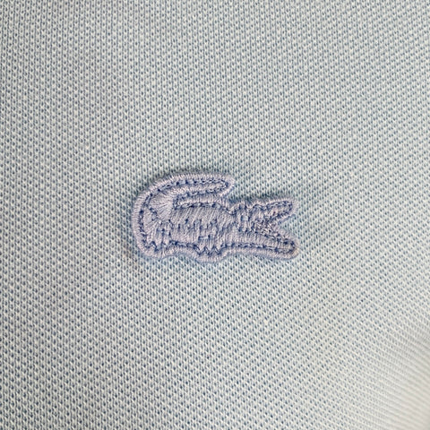 LACOSTE Size S Blue Embroidery Cotton Blend Polo