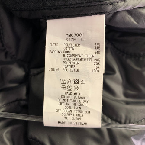 Veste matelassée NORDISK taille L noire en polyester et coton à boutons-pression