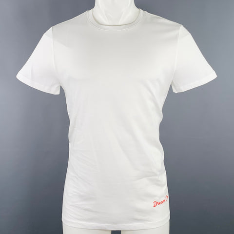 A.P.C. x KID CUDI Size M Dream On White Embroidery Cotton Crew Neck T-shirt