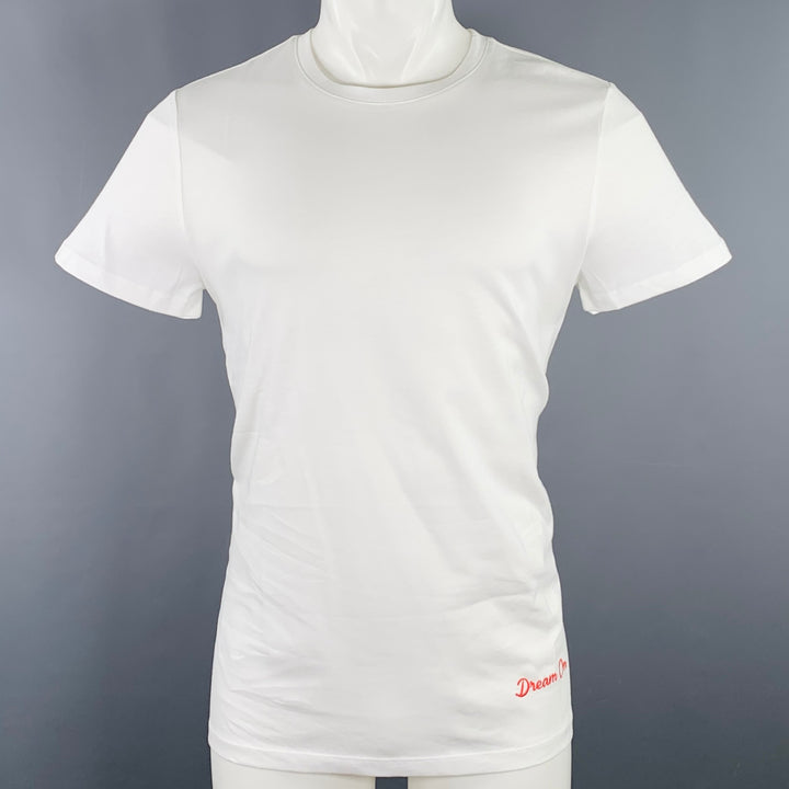 A.P.C. x KID CUDI Size M Dream On White Embroidery Cotton Crew Neck T-shirt