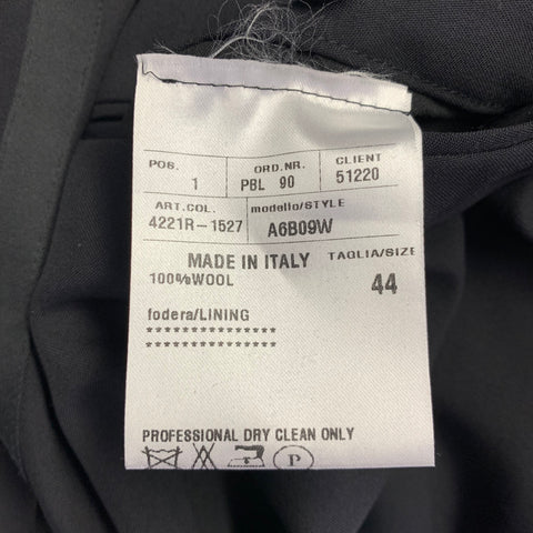 RALPH LAUREN Size 37 Black Wool Tuxedo Dress Pants