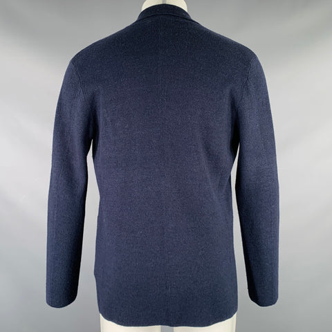 POLO by RALPH LAUREN Size S Navy Knit Linen Wool Two Pockets Cardigan