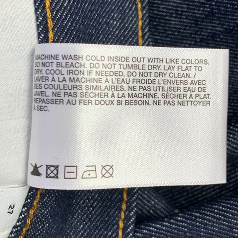 HELMUT LANG Size 27 Mid Rise Slim Indigo Contrast Stitch Cotton Slim Straight Jeans
