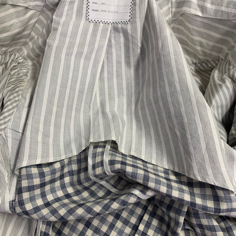 BLACK FLEECE Size 42 Cream Grey Plaid Wool Silk Linen Sport Coat