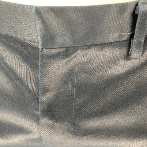 BELSTAFF Talla 34 Pantalón de vestir con bolsillos con solapa de algodón negro