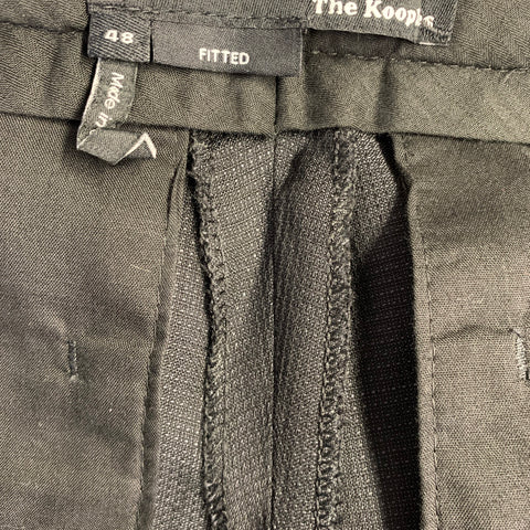 THE KOOPLES Size 38 Black Wool Woven Peak Lapel Tuxedo