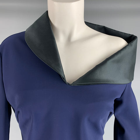 GRETA CONSTANTINE Taille M Blouse Tissus Mélangés Eastane Polyamide Noir Marine