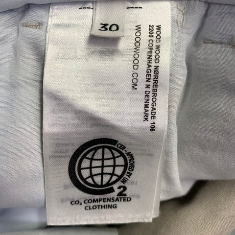 WOOD WOOD Size 30 Aaren Cream Cotton Pleated Casual Pants