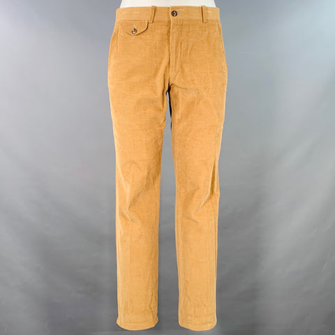 BAND OF OUTSIDERS Size S Tan Corduroy Cotton Notch Lapel Suit