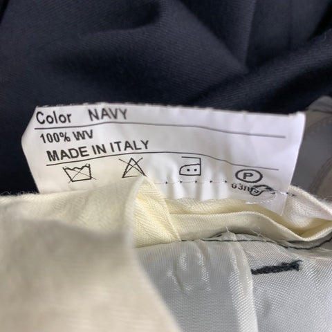 SANTORELLI Size 38 Navy Pleated Dress Pants