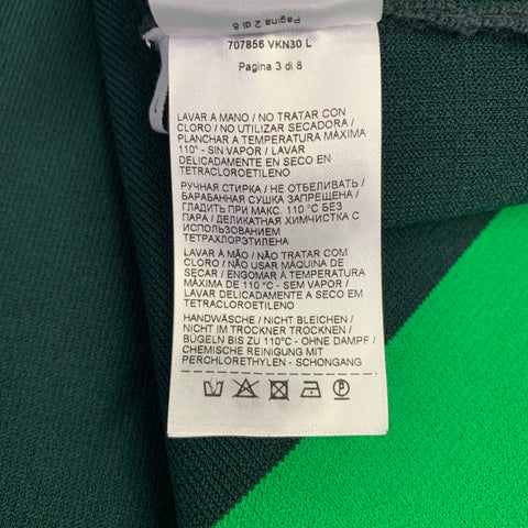 BOTTEGA VENETA Size L Green Knit Wool Blend Crew Neck Pullover