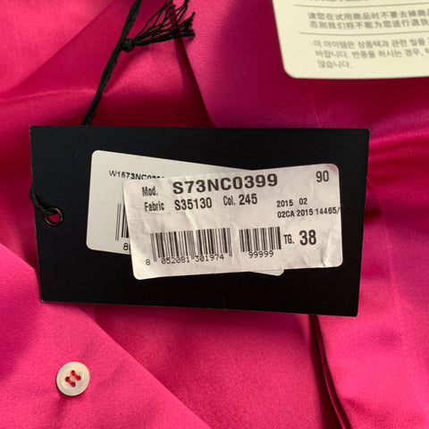 Haut sans manches avec nœud en soie fuchsia DSQUARED2, taille XS