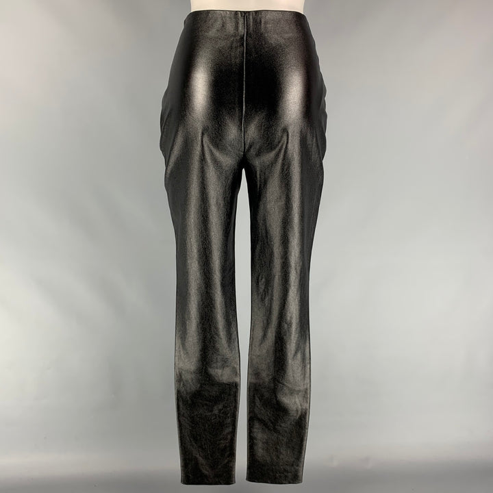 STAND STUDIO Size 4 Tabitha Black Faux Leather Ankle Zips Leggings