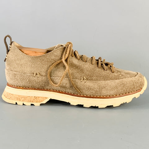 FEIT Size 9.5 Tan Suede Lace-Up Chunky Sole Sneakers