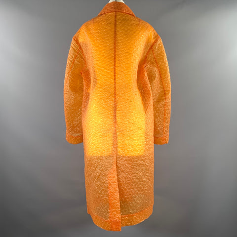 DRIES VAN NOTEN Size S Orange Polyester Polyamide Jacket Trench Coat
