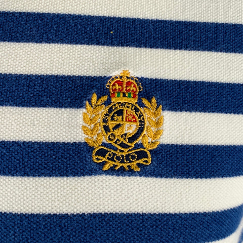POLO by RALPH LAUREN Size S Blue White Stripe Cotton Half Placket Polo