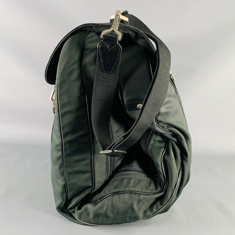 LOUIS VUITTON Taiga Portable Gibeciere Ardoise Green Black Two Tone Nylon Leather Travel Suitcase Bag