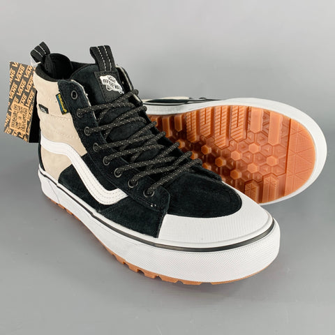 VANS Size 11 Sk8-Hi MTE-2 Grey Black Color Block Suede High Top Sneakers