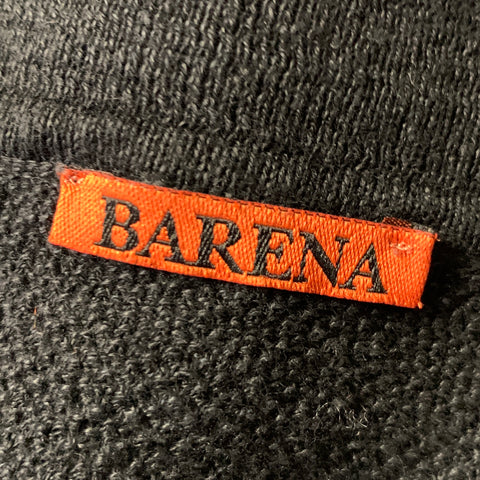 BARENA Size M Black Knit Polo