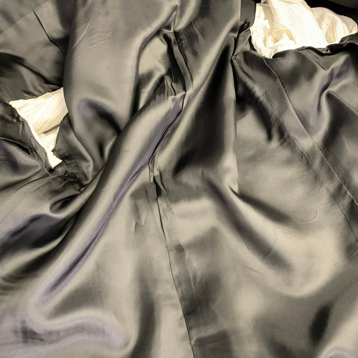 ERMENEGILDO ZEGNA Size 46 Black Wool Peak Lapel Tuxedo