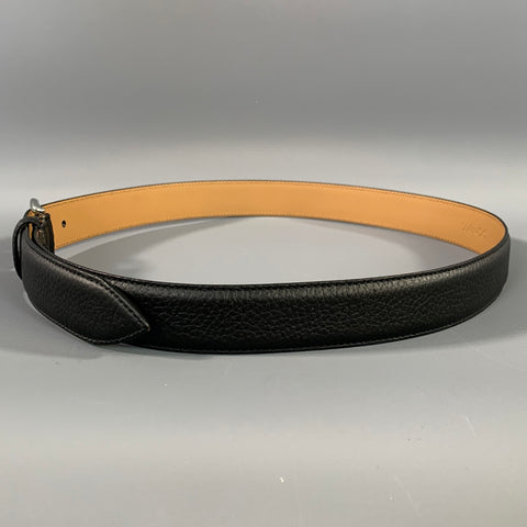 MORJAS Size 33 Black Pebble Grain Leather Belt