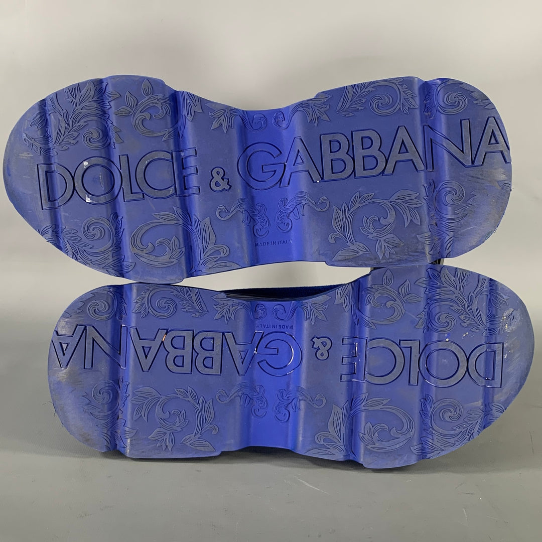 DOLCE & GABBANA Size 10 Blue Cobalt Nylon Sneakers