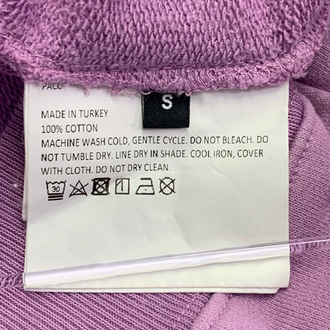 RASSVET Size S Purple Blue Print Cotton Crew Neck Sweatshirt