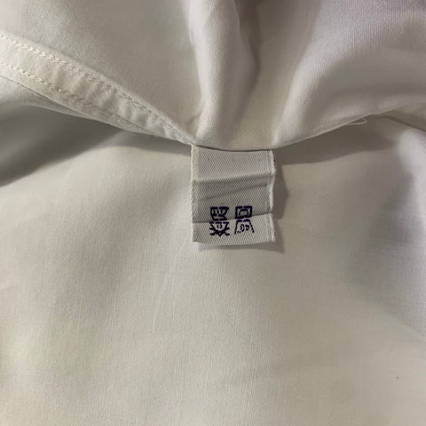 RALPH LAUREN Size XL White Solid Cotton Tuxedo Long Sleeve Shirt