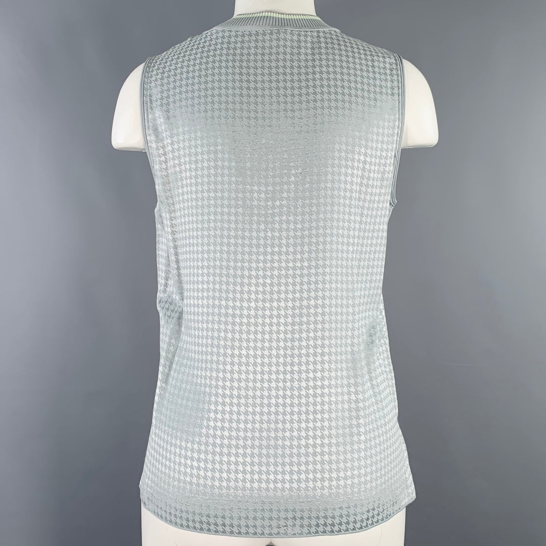 RAG & BONE Size S Ali Tank Grey Acetate Blend Houndstooth Sleeveless Casual Top