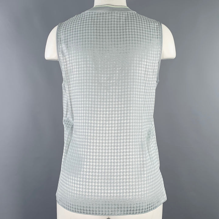 RAG & BONE Size S Ali Tank Grey Acetate Blend Houndstooth Sleeveless Casual Top