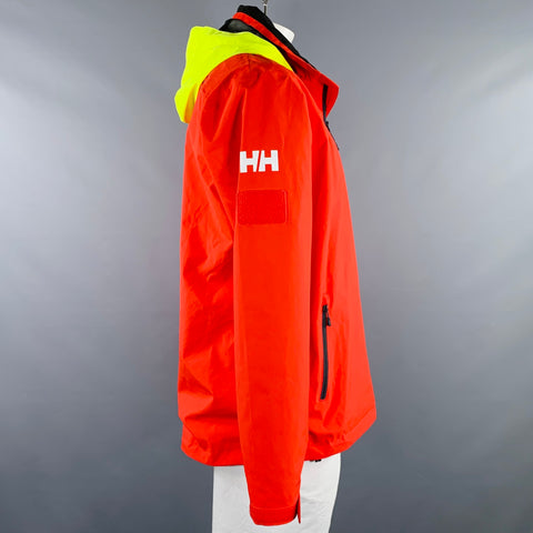 HELLY HANSEN x HURTIGRUTEN Size L Red Yellow Color Block Polyester Jacket