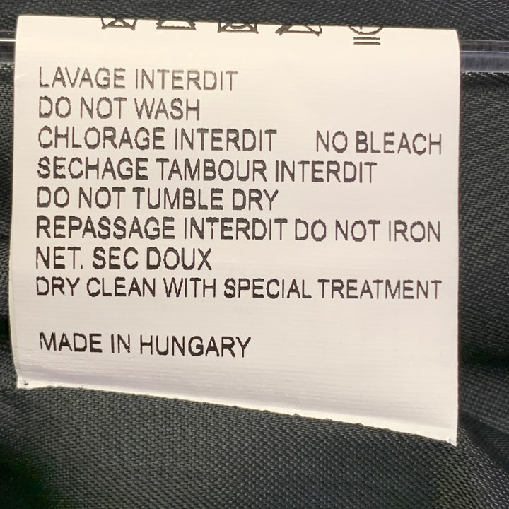 CARVEN Size 42 Grey Black Tweed Wool Blend Single Breasted Flap Pockets Coat