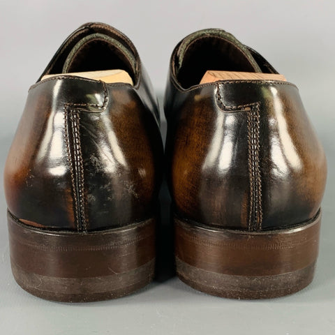 TO BOOT NY Size 10.5 Dark Brown Leather Derby Lace-Up Shoes